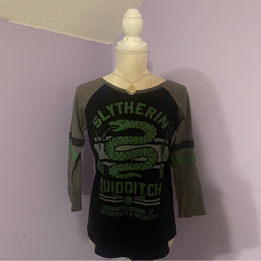 Harry Potter Long Sleeved Slytherin Quidditch Shirt